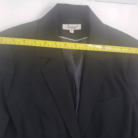 Jessica Petite NWOT Formal Comfort Blazer Black 8 - Picture 3 of 7